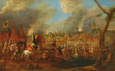 Belagerung einer Stadt durch die Kaiserlichen, möglicherweise die Belagerung von Magdeburg 1631, ca. 1650